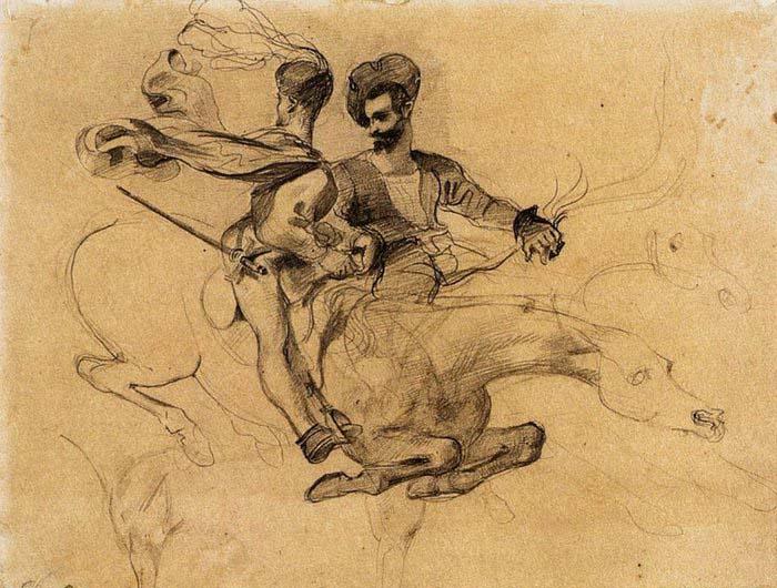 Eugene Delacroix Illustration for Goethe's Faust oil painting picture